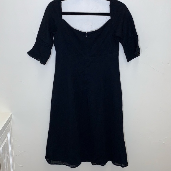 Tocca Black Embroidered Flower Vintage Style Dress - Picture 7 of 8